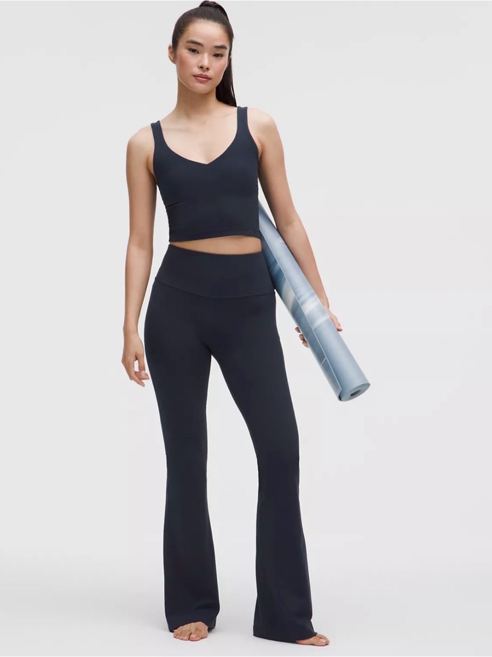 Lululemon Dark Grey High Rise Flare Leggings Size 2. Immediate shipping!